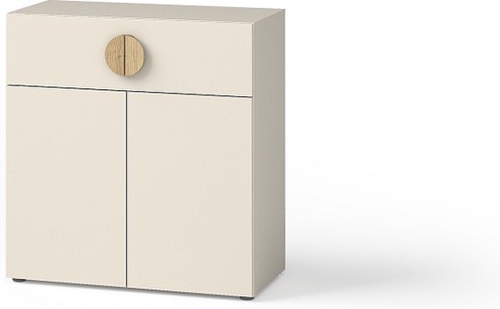 Melo ME5 - Tweedeurs ladekast met plank - breedte 80 cm - ladekast voor een kind - ladekast voor op kantoor - woonkamermeubel - Maxi Maja
