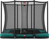 BERG Ultim Favorit InGround Trampoline - 280 cm - Rechthoekig - Groen - Gold Solospring - Inclusief Veiligheidsnet