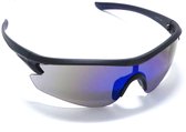 Alpe Blue- Matt Blauw Sportbril met UV400 Bescherming - Unisex & Universeel - Sportbril - Zonnebril voor Heren en Dames - Fietsaccessoires