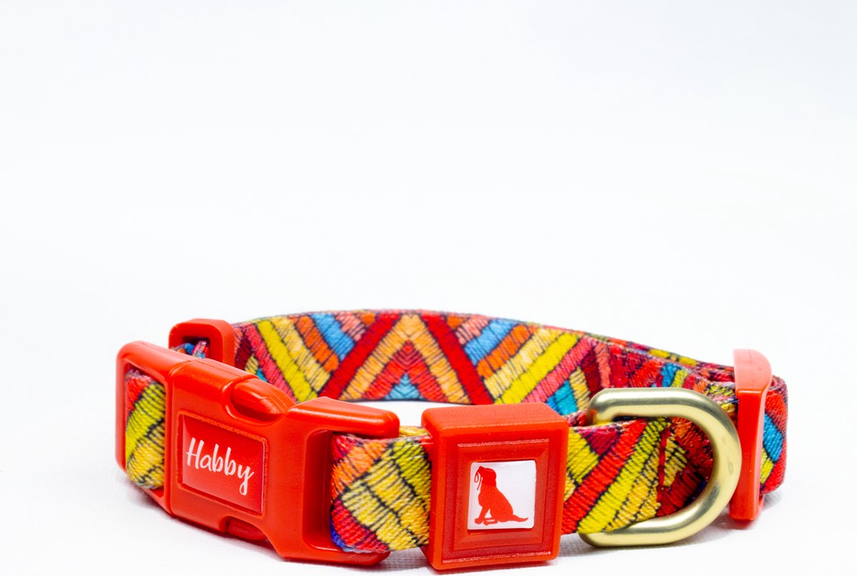 Luxe Halsband voor Honden-Verstelbaar 25 Cm-35 Cm x 1,5 Cm-Pyramid
