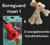 Boneguard-hondenkluif-starterspakket- hondensnack houder & hondenkluiven-maat1: tot 15 kilo