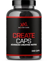 XXL Nutrition - Create Capsules - Creatine Mix: Crea-Trona | Creatine Citraat | Creatine Pyruvaat | Betaïne HCL | Taurine - Voedingssuplement - 240 Capsules