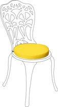 Gardenista Coussin de chaise de Bistro rond pour jardin – Coussin de siège pour mobilier d'extérieur – Coussins de chaise résistants à l'eau avec ruban – Coussins de chaise confortables, durables et légers pour salle à manger – 13" (33 cm)