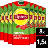 Lipton Ice Tea Green - Strawberry - laag in suiker - 8 x 1,5 L