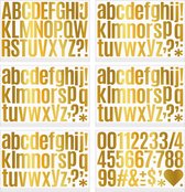 Gouden sticker plakletters en cijfers | Stickers zelfklevend | plakboek | goud glans | veelzijdig | decoratie | Huis inrichting | Stickerkamer®