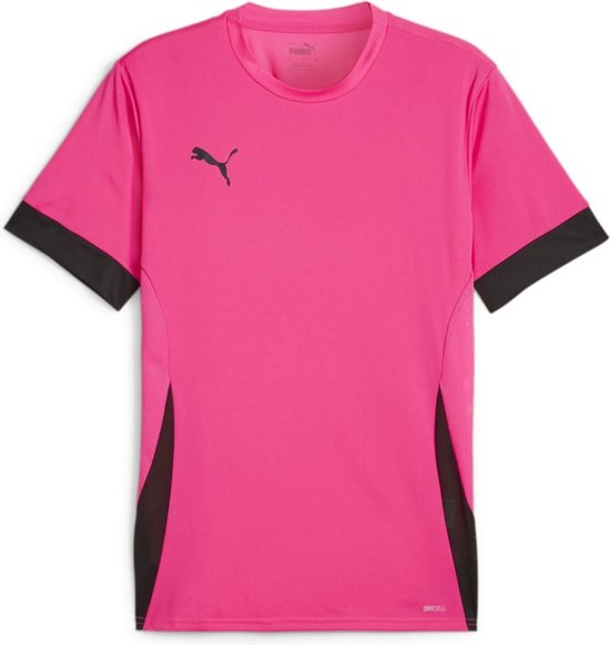 PUMA teamGOAL Matchday Jersey Heren Sportshirt - Fluro Pink Pes-PUMA Zwart-PUMA Zwart - Maat XL