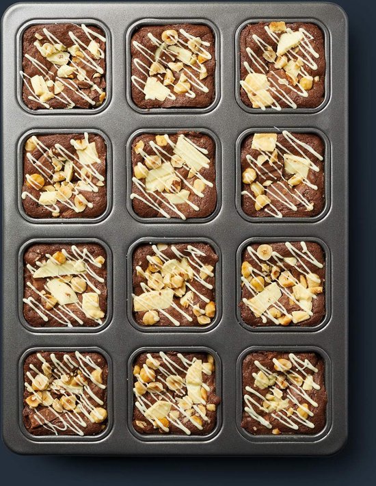 Haggt® 2 Stuks Siliconen Bakvorm Vierkant, Groot, Brownie