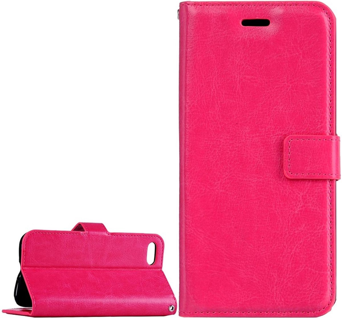 Bookcase Geschikt voor: iPhone 5 / 5C / 5S / SE - Roze - portemonnee hoesje