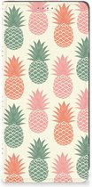 Smartphone Hoesje Geschikt voor Motorola Moto G24 | G04 | G24 Power Leuk Bookcase Ananas