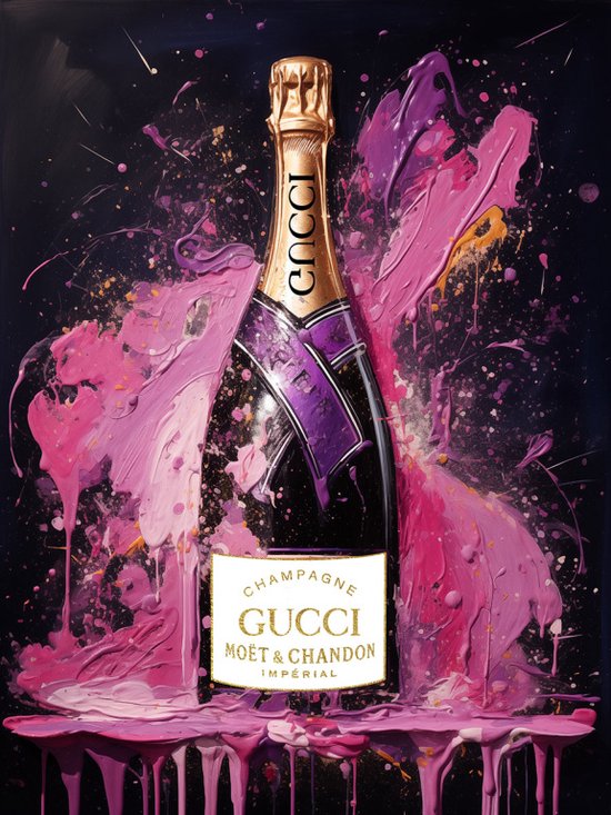 Glasschilderij 60x80x0.4 Gucci Champagne