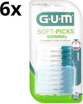 6x GUM Soft-Picks Original Large 40 stuks