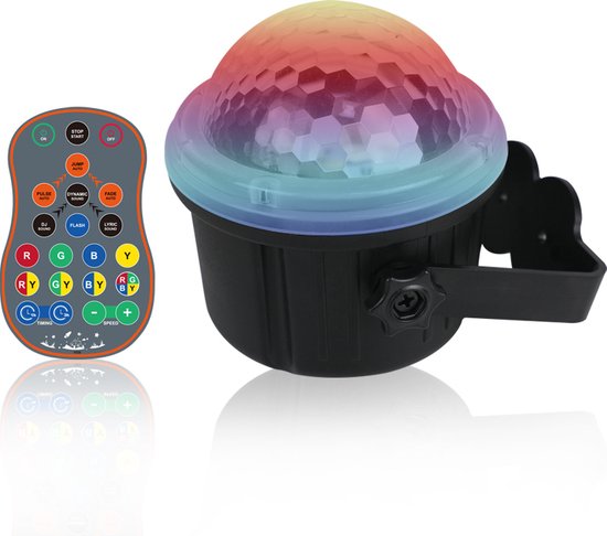 Roterende Discolamp - Discobal - LED - Afstandsbediening en Muziekgestuurd - Feestverlichting - kinderen / volwassenen