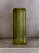 Seta Fiori - Glazen vaas - zacht groen - 25cm - gerecycled -