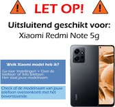Hoesje Geschikt voor Xiaomi Redmi Note 12 5G Hoesje Siliconen Cover Case Met Screenprotector - Hoes Geschikt voor Xiaomi Redmi Note 12 5G Hoes Back Case - Zwart