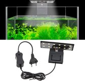 Aquarium LED Verlichting Schaal - Hoogte Verstelbaar - Heldere LED Lamp 220V 6W 600LM voor 8 tot 15 Inch Aquarium - Wit Licht