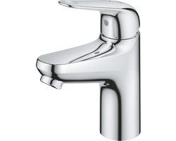 GROHE Swift Wastafelkraan met Push-Open Waste - S-Size - Energie- en waterbesparend - Chroom