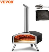 ValueStar - Vevor - Pizzaoven - Hout gestookt - Tuin - Achtertuin - Pizza - Houtskool - BBQ - Vlees - Vis - Buiten - Pizzaoven Buiten - kamperen - Draagbaar - Zwart/Grijs