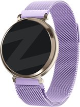 Bandz Milanese Loop band - Milanees smartwatch bandje 14mm met magneetsluiting geschikt voor Garmin Lily 2 (alleen tweede versie) - lichtpaars