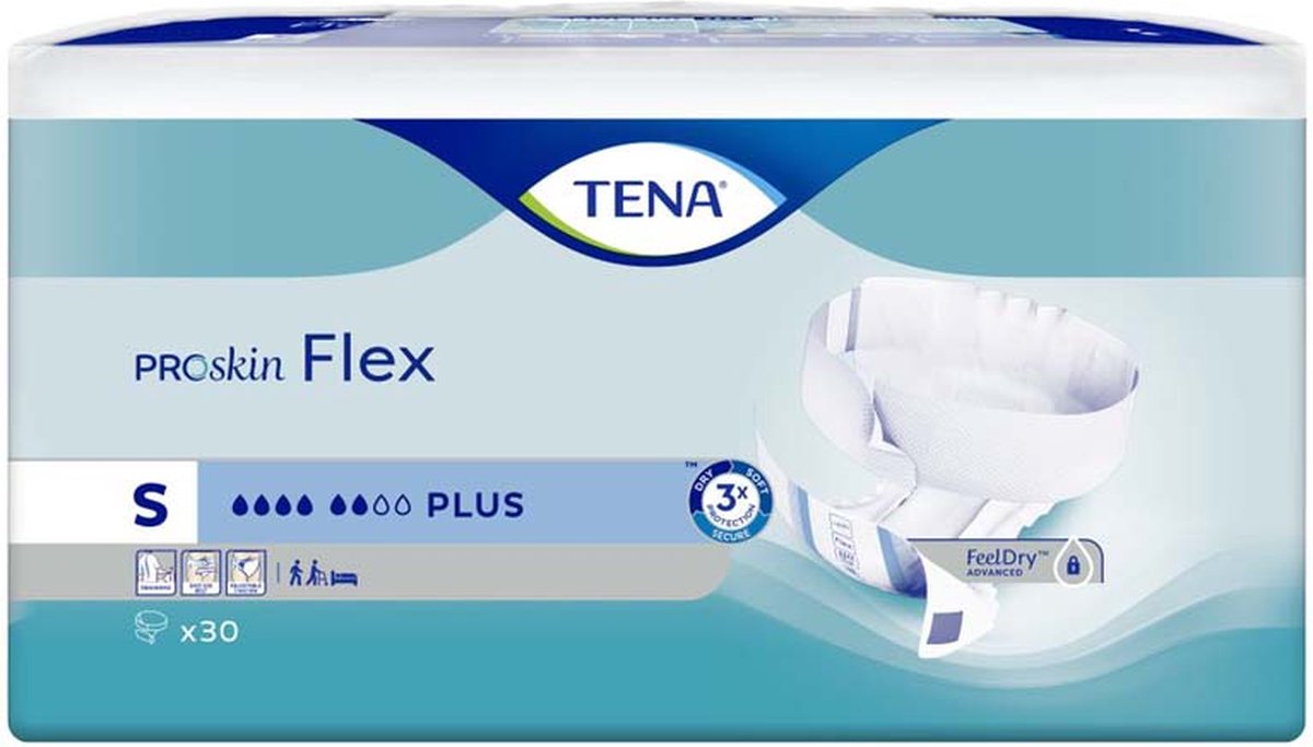 Goedkoopste Tena Flex Plus Small - 1 pak van 30 stuks