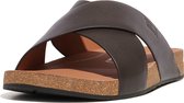 FitFlop Iqushion Men'S Leather Cross Slides BRUIN - Maat 42