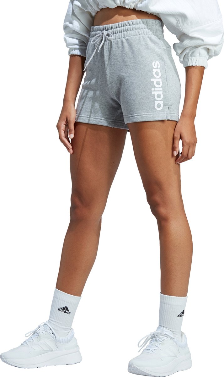 adidas Sportswear Essentials Linear French Terry Short Dames – XL Grijs