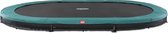 BERG Trampoline Grand Favorit - InGround - 520 x 350 cm - Groen - Voordeel pakket - Afdekhoes Grijs