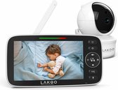 Lakoo® BabyGuard BB - baby monitor-Babyfoon met Camera en Beeldscherm - 1080p Full HD - Nachtzicht - Bewegingsdetectie - Terugspreekfunctie - Slaapmuziek - Draaibaar