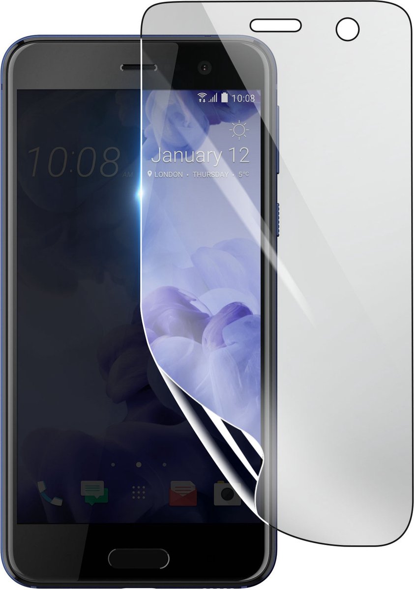 3mk, Geschikt voor HTC U11, Schokbestendige Hydrogel Screenprotector, Transparant