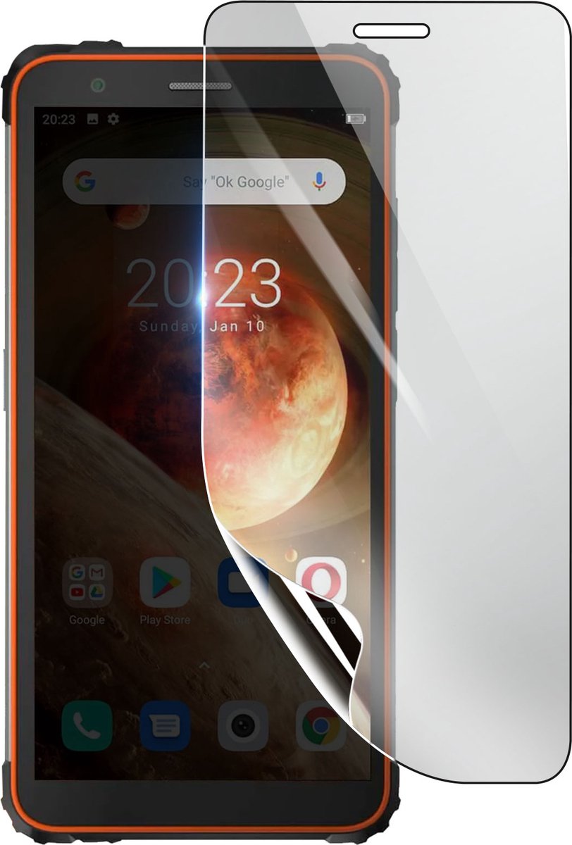 3mk, Geschikt voor Blackview BV6600, Schokbestendige Hydrogel Screenprotector, Transparant