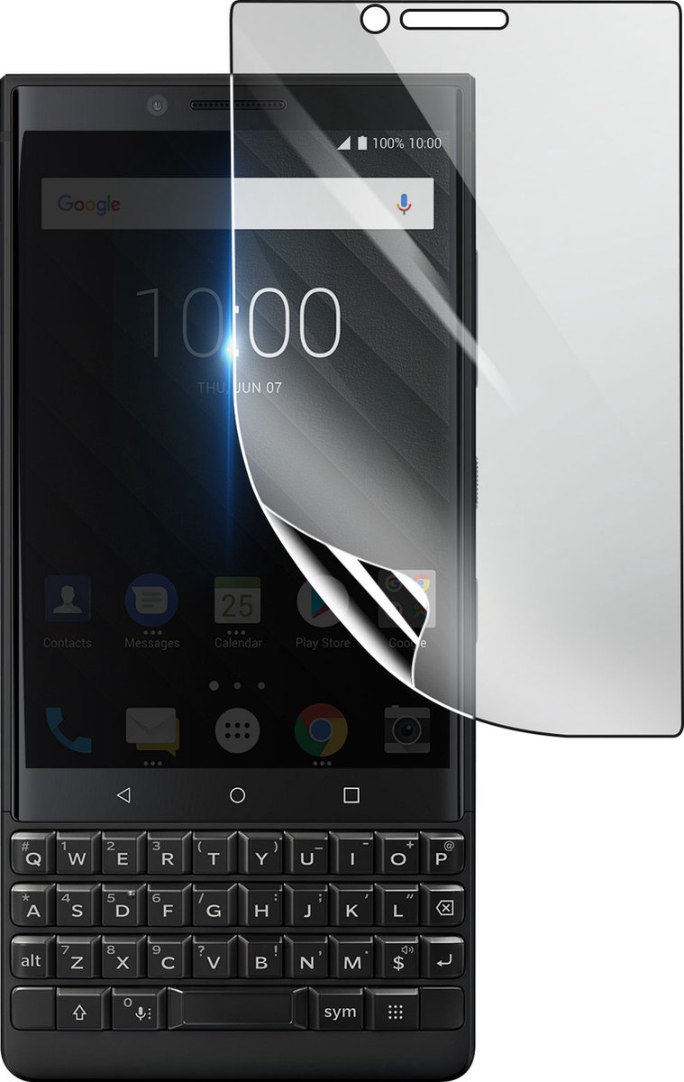 3mk, Geschikt voor Blackberry KEY2, Schokbestendige Hydrogel Screenprotector, Transparant
