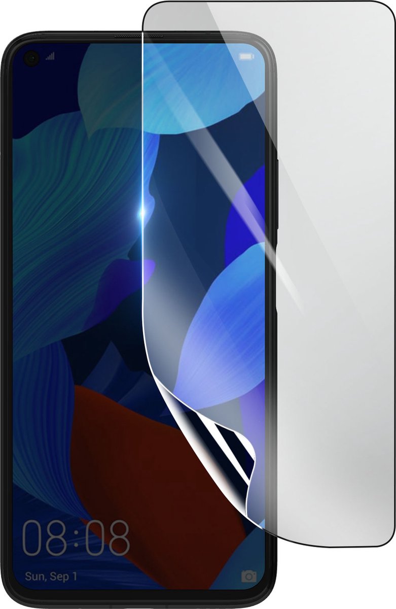 3mk, Geschikt voor Huawei Nova 5T, Schokbestendige Hydrogel Screenprotector, Transparant