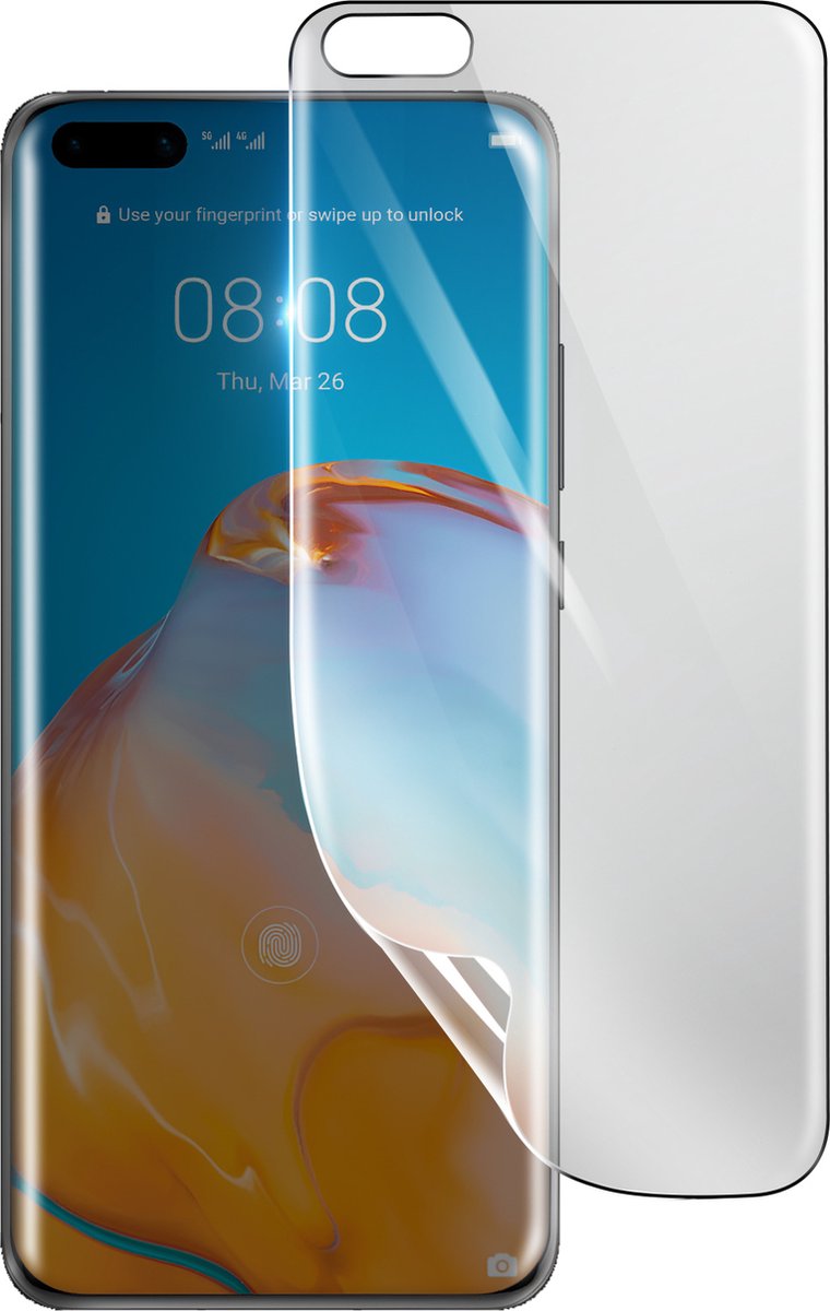 3mk, Geschikt voor Huawei P40 Pro, Schokbestendige Hydrogel Screenprotector, Transparant