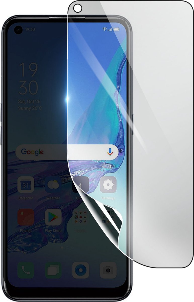3mk, Geschikt voor Oppo A53, Schokbestendige Hydrogel Screenprotector, Transparant