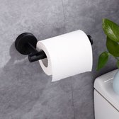 Luxe Roestvrijstalen Toiletrolhouder -Modern Design & Eenvoudige Installatie--zwart