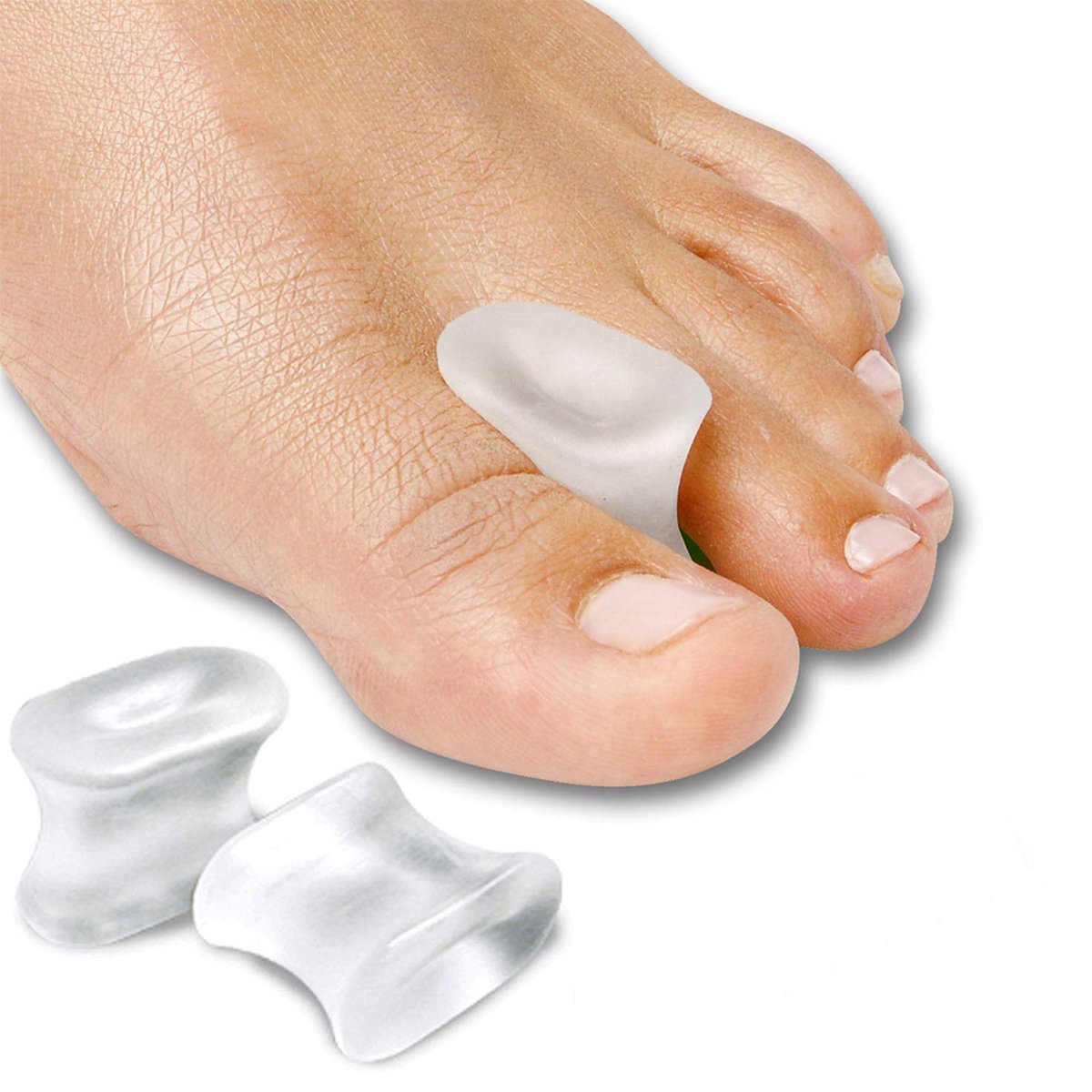 Medical Brace Siliconen Teenspreider Grote Teen | Hallux Valgus | Hamerteen Corrector | 1 Paar | Maat: M - Schoenmaat: 39-41