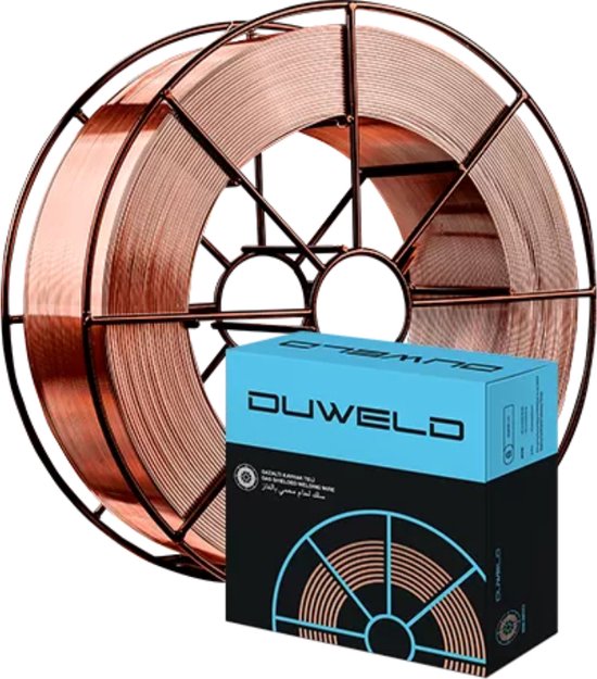 Foto: Duweld 0 8 mm lasdraad met koper coating op rol 5 kg sg2 mig mag