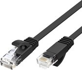 LuTech® Internetkabel CAT6 - Ethernet Netwerk Kabel tot 1000Mbps - RJ45 Platte UTP Kabel - 3 Meter - Zwart