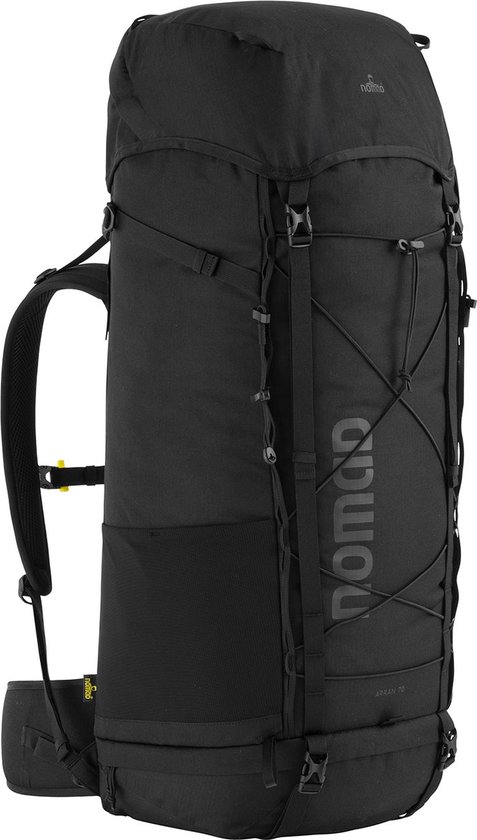 NOMAD® Arran 70 liter Zwart | Backpack Dames & Heren | Hiking - Trekking Rugzak | Verstelbaar Rugsysteem