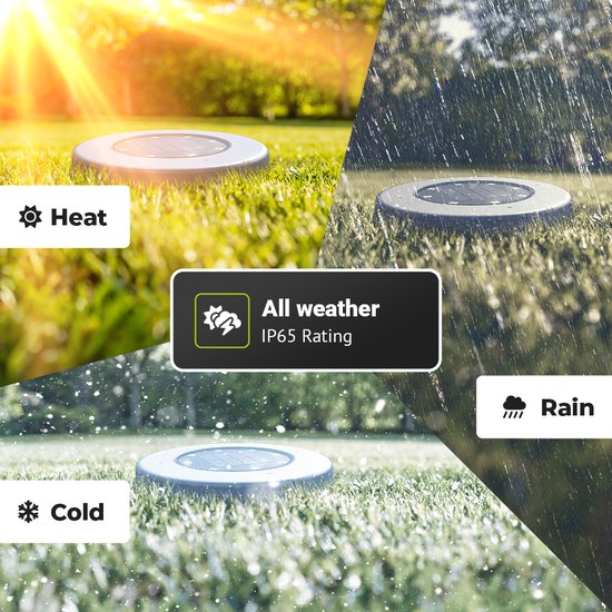 HOFTRONIC - Solar Prikspot Odessa zeer fel (300 lumen) Tuinverlichting op Zonne Energie 4x Grondspot - Tuinspot - Padverlichting - Plantenbakverlichting Grondspies Solar Spotlight Wintersolar