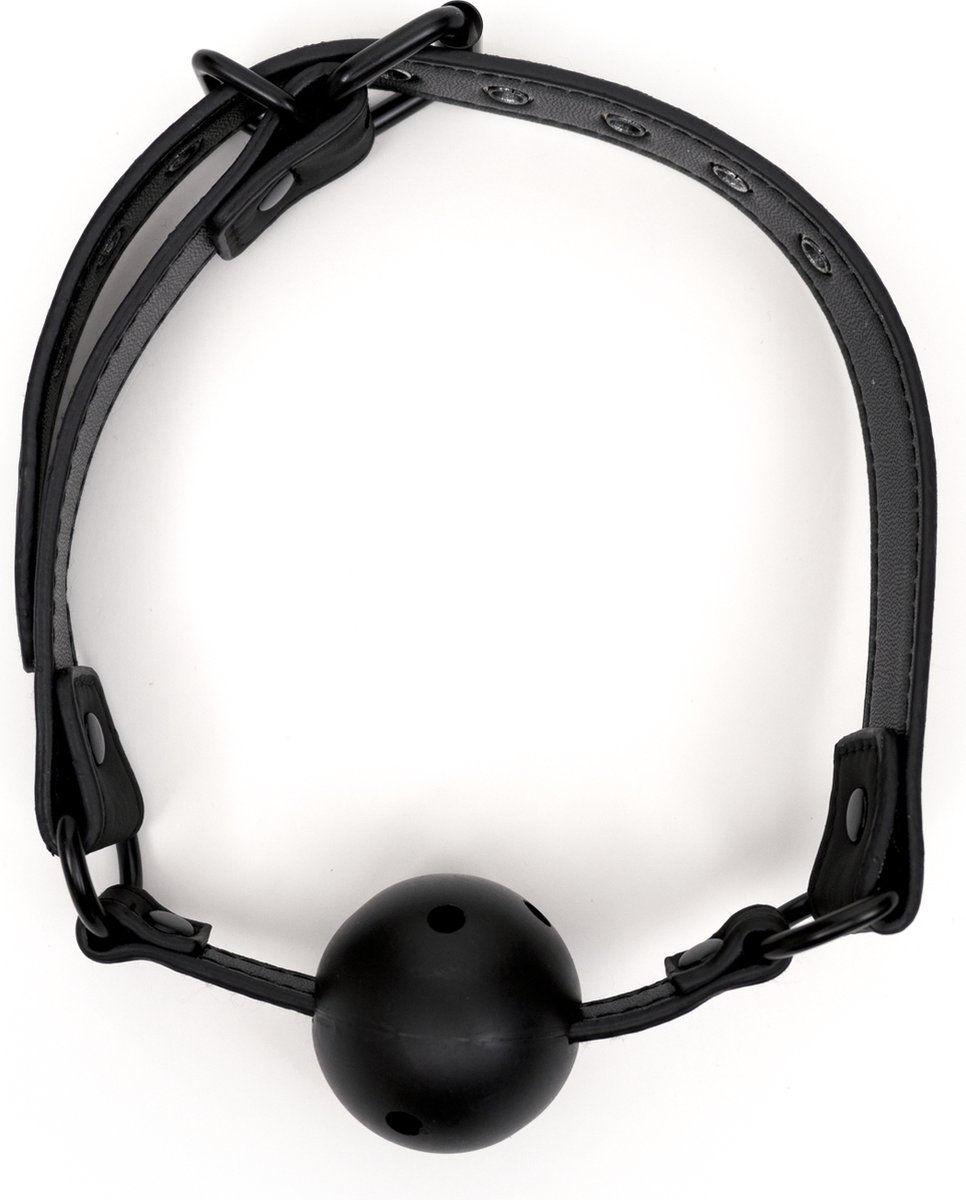 Goedkoopste Ball Gag - Met siliconen bal - Verstelbaar riempje - Goede pasvorm - Zwart - BDSM - SM - Koppels