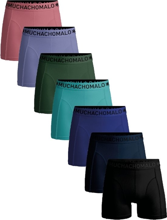 Muchachomalo Heren Boxershorts - 7 Pack - Maat M - 95% Katoen - Multicolor - Mannen Onderbroeken