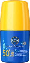 NIVEA SUN Kids Hydraterende Roll-on Zonnebrand Stick - SPF Factor 50 - Zonnestick Voor kinderen - Waterbestendig - Zonbescherming - 50 ml