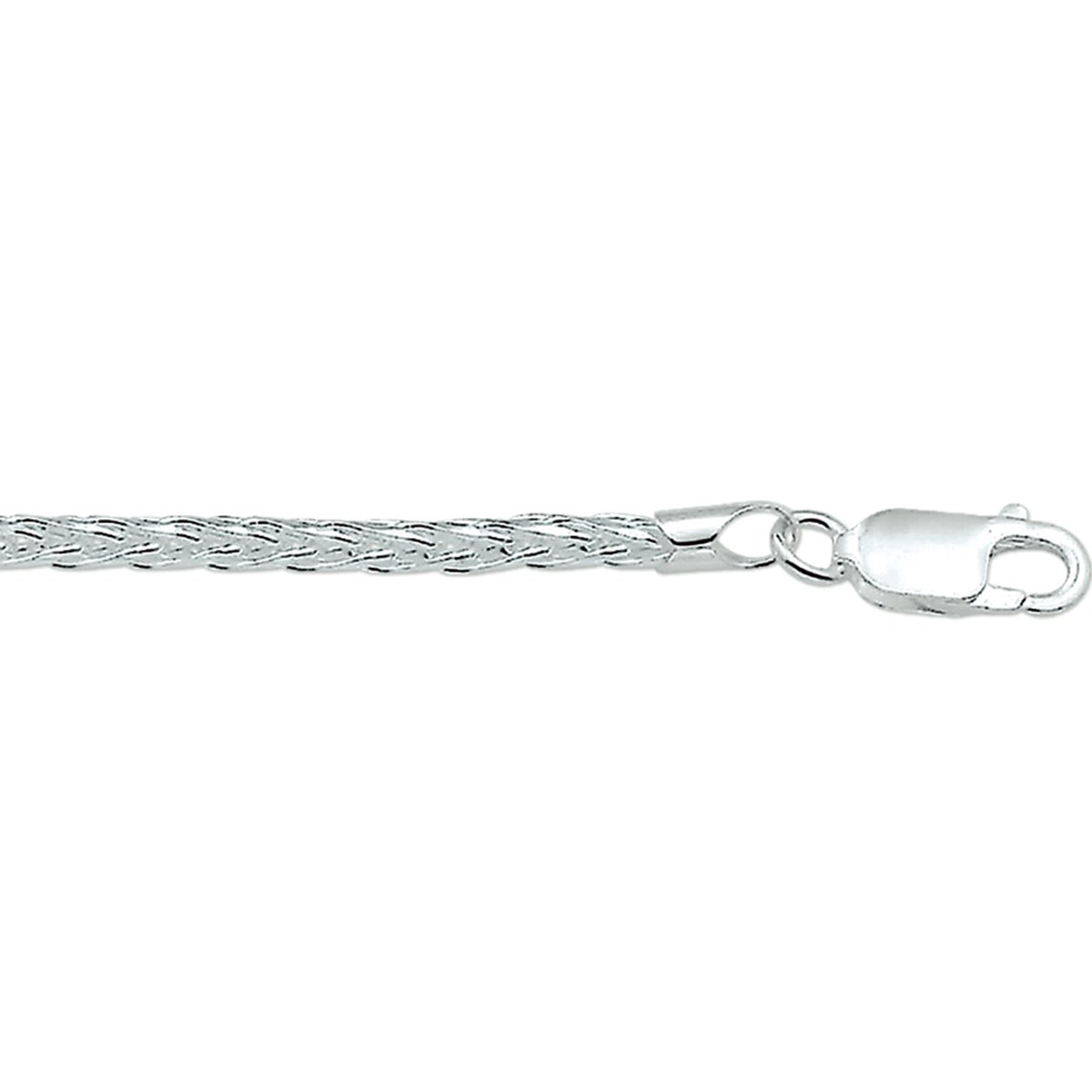 Zilver Gerhodineerde Armband vossestaart 3 1329731