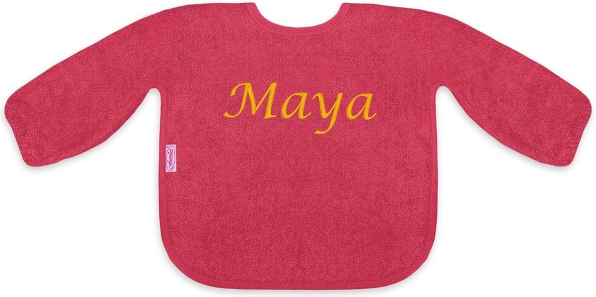 Goedkoopste Mouwslab Fuchsia met naam | geborduurd | gepersonaliseerd