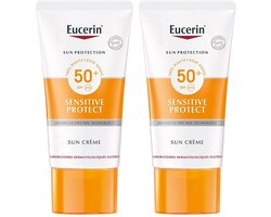 Eucerin Sun Sensitive Protect Crème SPF 50+ - Zonbescherming - Voordeelverpakking - Duopack - 2x50ml