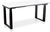 Zit-sta bureau elektrisch verstelbaar - MRC PRO SOLID NEN-EN 527 | 180 x 80 cm | frame zwart - blad wit | memory functie met USB | 200kg draagvermogen