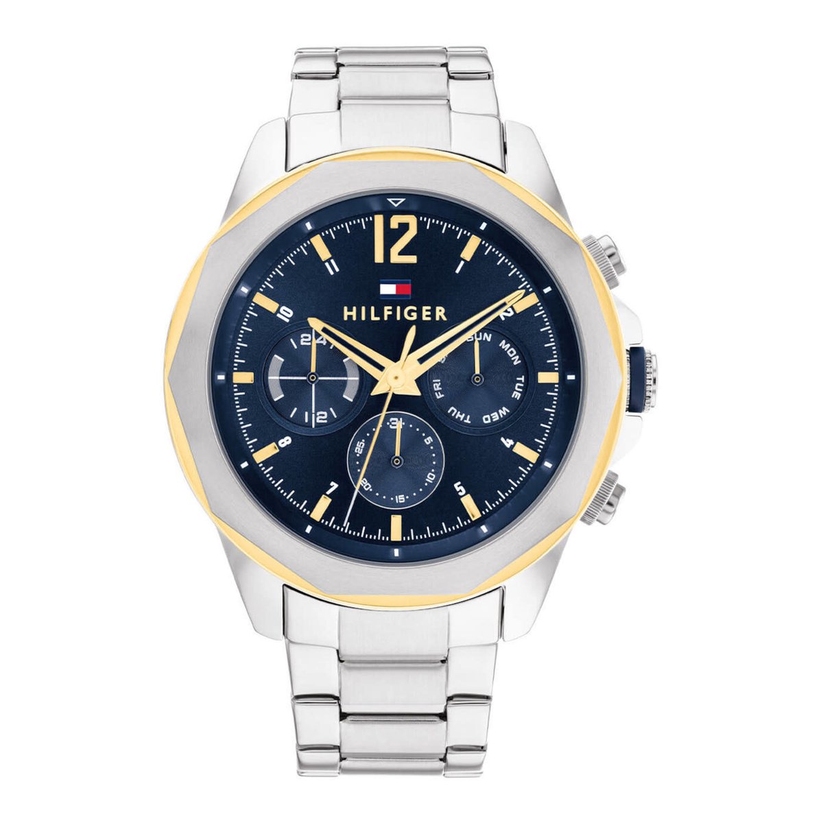 Tommy Hilfiger TH1792059 Heren Horloge - Lars - Mineraalglas - Staal - Zilverkleurig - 46 mm breed - Quartz - Vouw-Vlindersluiting - 5 ATM (douchen)