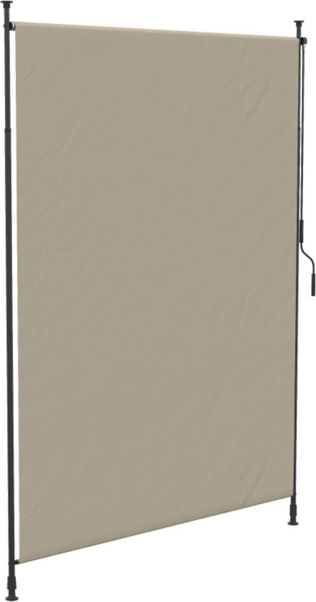 Luifel zonnescherm - Zonneluifel - Zonnescherm - Zonder boren - Zonwering - Tuin - Zandkleur - 2 x 2,15-3,05 m
