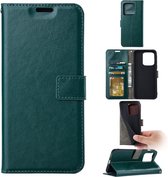 Bookcase Groen Geschikt voor Apple iPhone 14 Plus - portemonnee hoesje - ZT Accessoires