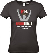 Dames t-shirt Bekerfinale 2024 | Feyenoord Supporter | Shirt Bekerfinale | Zwart Dames | maat XL
